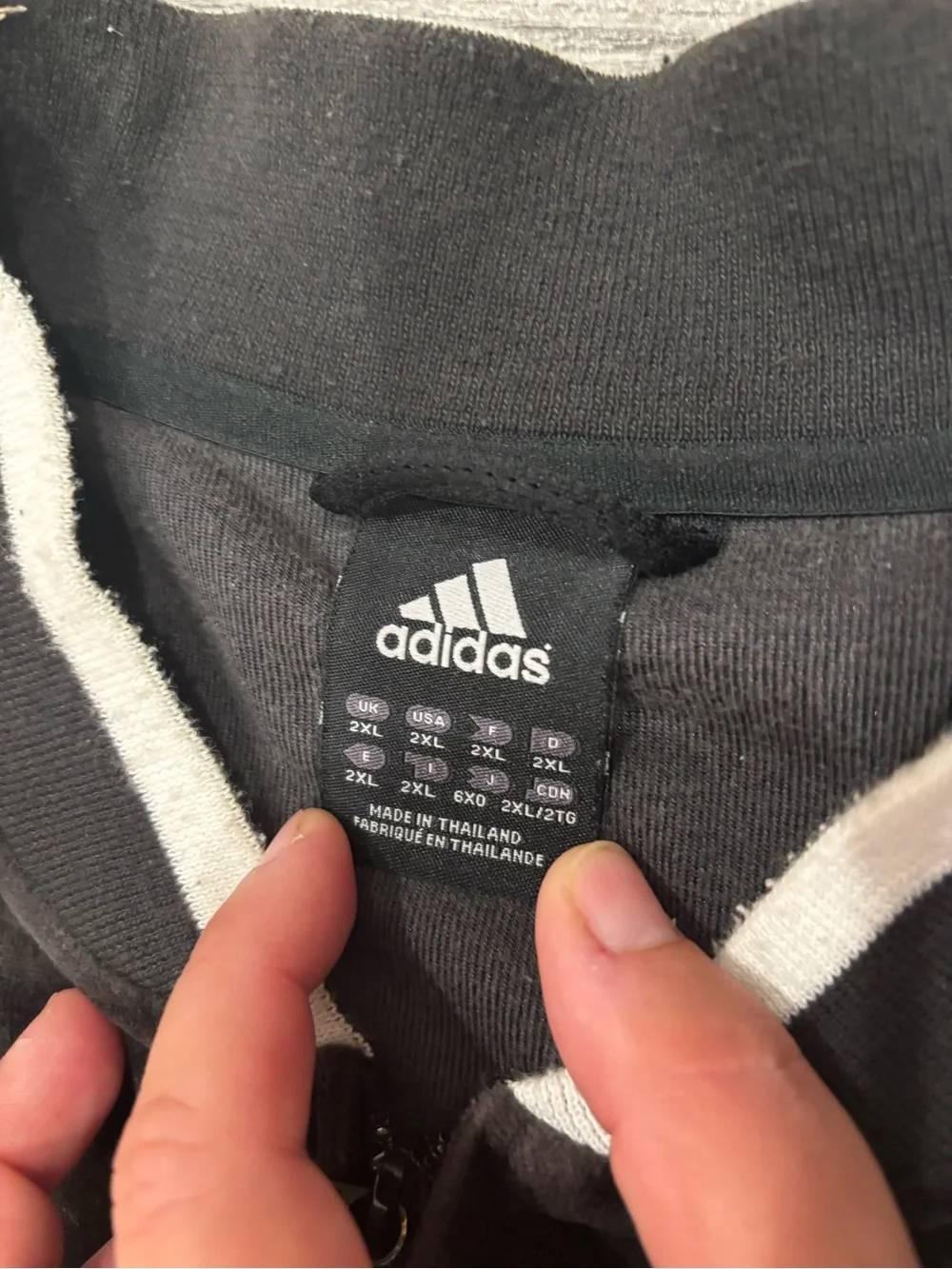 Vintage 2006 adidas Black Velour Zip-Front Track Jacket with White Stripes